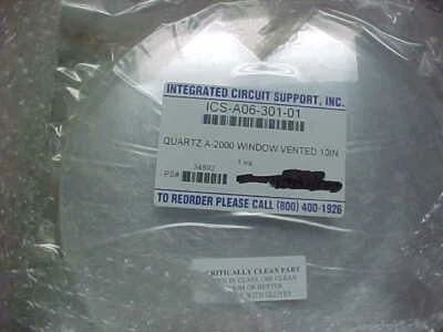 GASONICS A-2000LL ПЛАЗМЕННЫЙ ASHER КВАРЦЕВОЕ ОКНО P/N A06-301-01, ВЕНТИЛИРУЕМЫЙ 10», НОВЫЙ ИЗ СТАРЫХ ЗАПАСОВ - Изображение 1 из 3