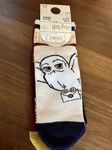HARRY POTTER TRAINER SOCKS 3 PAIRS SIZE 6-10 NWT - Picture 1 of 4