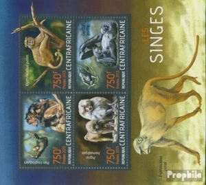 Africa central república 4400-4403 Sheetlet nuevo 2013 monos - Imagen 1 de 1