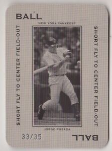 2005 Throwback Threads Jorge Posada /35 Short Fly Out New York Yankees