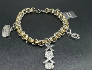 Vintage 925 Sterling Silber Bettelarmband Passport 6,75" - Bild 1 von 11