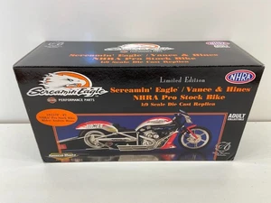 Ertl Harley Davidson Screamin Eagle Vance/Hines Pro Stock Bike 1:9 Diecast Model - Picture 1 of 8