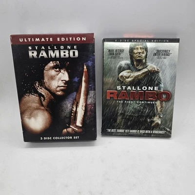 Rambo Collection 1 2 3 & 4 DVD 4 Movies Sylvestor Stallone Box Set - Image 1 of 4