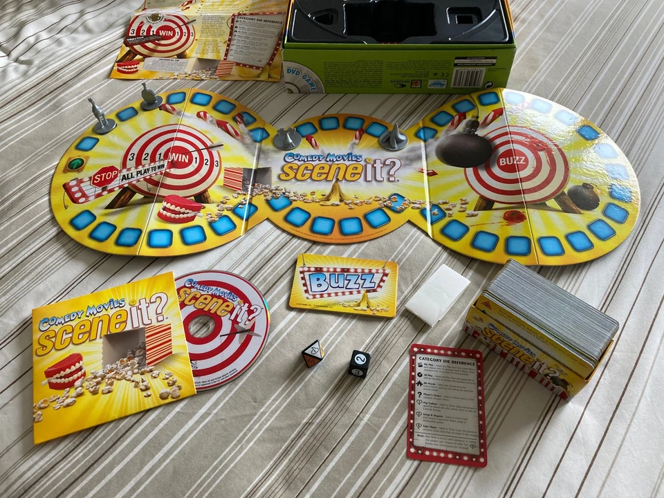 Mattel Deluxe Comedy Movies Scene It Adult version DVD Board Game Complete - Image 1 of 4