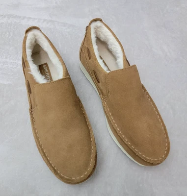 Zapatilla/zapatilla deportiva Sperry Moc-Sider para mujer 8,5 M gamuza tostada/cuero comodidad superior Foto 1 de 4