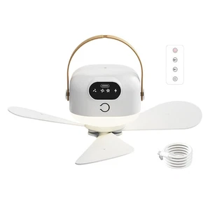 Rechargeable Remote-controlled Ceiling Fan 3 Gears Adjustable For Outdoor RV - Picture 1 of 12