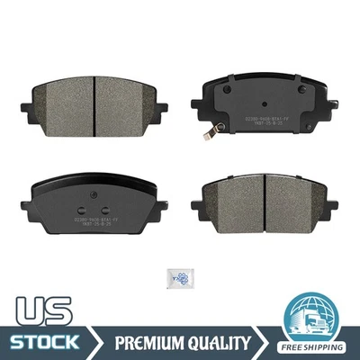 Front Ceramic Brake Pads for 2021 2022 2023 Kia Sorento Hyundai Santa Cruz Fe - Image 1 of 4