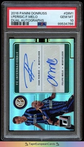 /50 PSA 10 2016-17 Donruss Felipe Melo Ivan Perisic Dual Auto Inter Milan - Bild 1 von 2