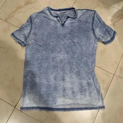 Lucky Brand Venice Burnout Henley Tee Mens Medium Short Sleeve Pullover T Shirt - Image 1 of 4