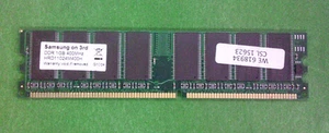 Samsung on 3rd RAM Arbeitsspeicher DDR 1 GB 400Mhz HRD11024M400H - Bild 1 von 1