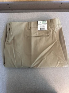 NWT Haband Men’s Slacks Color Code 02 Khaki Style #090 Waist 60 Length 31 Pants - Picture 1 of 13