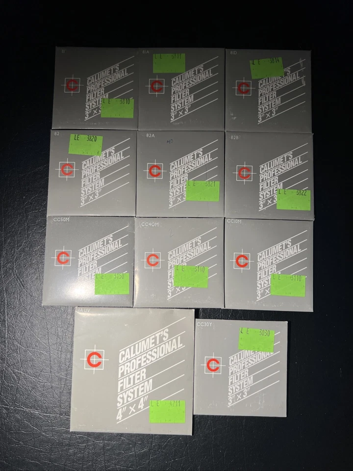 Lot Of 11 Calumet Gelatin Filters 3*3” & 4*4” - Color Correction Set - Image 1 of 3