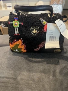Betsey Johnson Curly Gurl Black Crossbody Bag - Picture 1 of 5