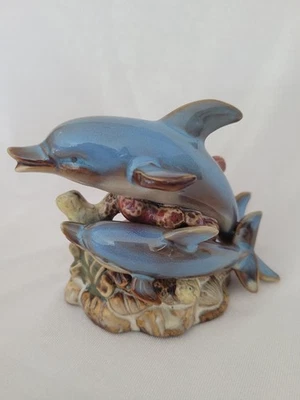 Adorno de cerámica para acuario de delfín azul Foto 1 de 3