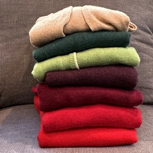CASHMERE cutter lot - 3 lbs flawed sweater fabric mixed colors crafts upcycle - Picture 1 of 9