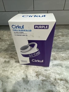 Manga Cirkul Chill y tapa de agarre cómodo para botella de 22 oz, púrpura *nuevo en caja* - Imagen 1 de 1