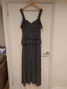 Y.A.S Dress XL Maxi Dress Striped Peplum - Picture 1 of 7