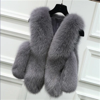 Chic Womens Faux Fur Sleeveless Gilet Winter Warm Short Waistcoat Jacket Outwear - Image 1 of 4