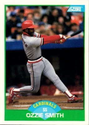 1989 Score #80 Ozzie Smith St. Louis Cardinals MLB Baseball Card The Wizard HOF - Image 1 of 2