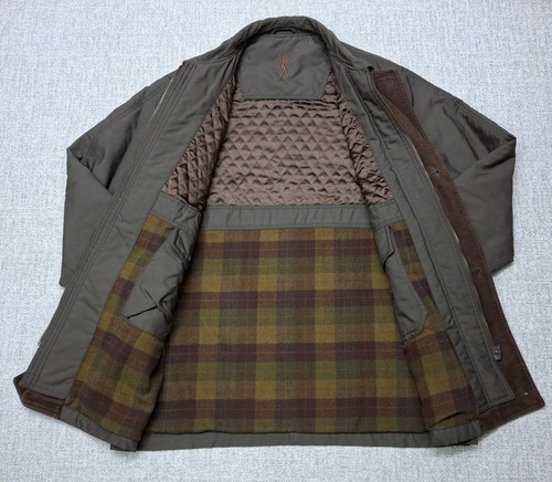 SAINT LAURENT (YSL) Cappotto vintage Yves Saint Laurent giacca invernale cotone soprabito foderato verde taglia L