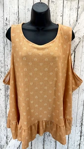 Torrid Womens Peach Floral Sleeveless Tunic Blouse Tank Top Plus Size 5 - Picture 1 of 6