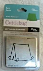 Provocraft CUTTLEBUG Tent 2x2 Cutting Die 37-1535 Travel Vacation Scouts Camp - Picture 1 of 1