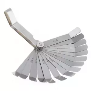 New Feeler Gauge 16 Blades Stainless Steel Metric Filled Feeler Gauge Measuring - Picture 1 of 8