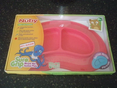 Nuby Miracle Mat Sure Grip Sección Niños Placa con Acción de Succión NUEVO Foto 1 de 3