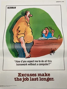 Herman Poster Excuses Make The Job Last Longer 25. Januar 1993 - Bild 1 von 6