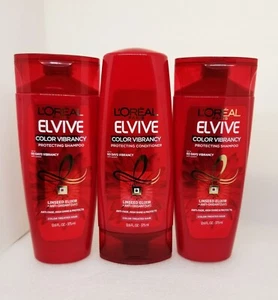 Set 2 shampoo vibranti e 1 balsamo Loreal Paris Elvive Color 12,6 once NUOVO - Foto 1 di 2