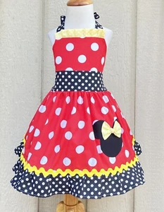 Girls Toddler Red Polka Dot Summer Halter Dress - Picture 1 of 5
