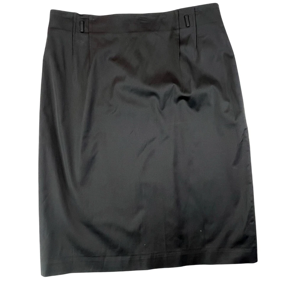 Falda para mujer Martin & Osa negra de rayón/algodón con cremallera trasera talla 14 semi satinada Foto 1 de 4