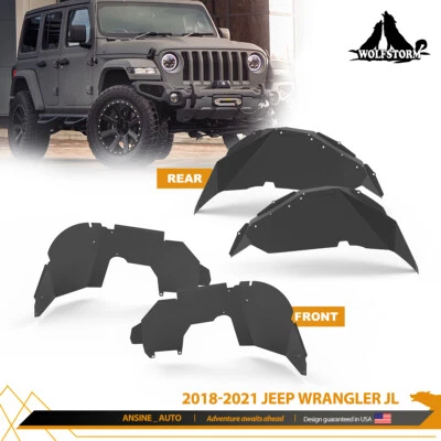 for 2018-2025 jeep wrangler JL JLU Front + Rear Inner Fender Liners Flares 4Pcs Foto 1 de 4