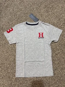 Tommy Hilfiger Boy Short Sleeve H Logo Graphic T-Shirt Gray Size 6 New - Picture 1 of 4