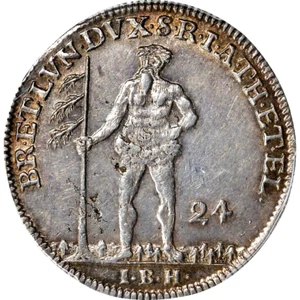 1744 IBH German States Brunswick Luneburg Wildman 2/3 Taler, 24 MG, PCGS MS 61 - Picture 1 of 4