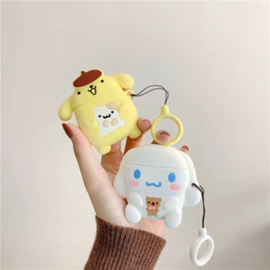 Kawaii Cinnamoroll & Pom Pom Purin 1/2 copertura protettiva custodia in silicone - Foto 1 di 14