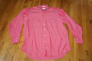 Vintage Burberrry London Mens long sleeve button down shirt pink Size L USA - Picture 1 of 6