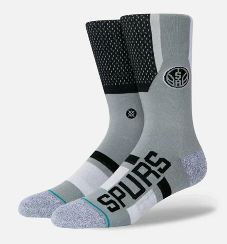 Stance NBA San Antonio Spurs Shortcut 2 Infiknit Crew Socks Men’s S 5-7.5 NEW Cover
