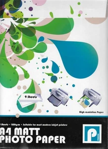 A4 Matt photo paper 9 sheets 200 gsm high resolution paper. - Picture 1 of 1