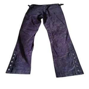City Pant By DKNY Brown Corduroy Button Wide Leg Pants Size 14 Vintage - Picture 1 of 14