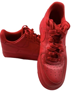 Nike Air Force 1 Shoes Mens Size 9.5 Red Low Top Basketball CW6999-600 Sneakers - Picture 1 of 10