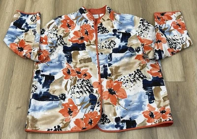 ALFRED DUNNER Women's Blazer Open Colorful 24W Long Sleeve Quilted Lightweight - Image 1 of 4