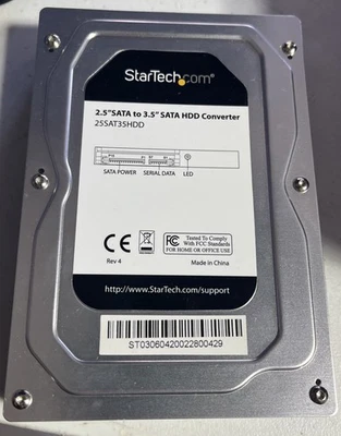 StarTech 2.5" SATA to 3.5" SATA HDD Converter - 25SAT35HDD Quick Install Read! - Image 1 of 4