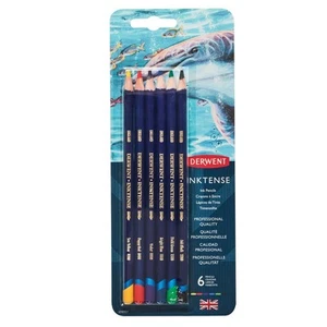 Inktense Bleistifte Blister, 6er Set, Premium 4 mm Rundkern, feste Textur, Wat... - Bild 1 von 7