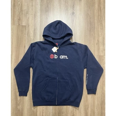 Y2K Element BAM Navy Blue Zip Up Sweatshirt Women Size XL - Image 1 of 4