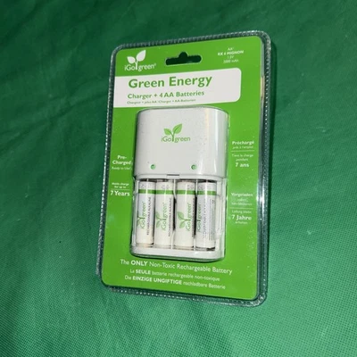 green energy charger + 4 AA batteries iGO green Brand new - Image 1 of 4