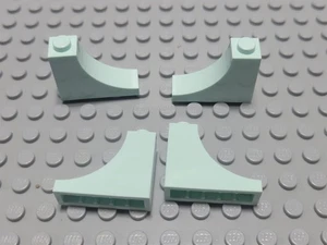 New LEGO Lot of 4 Light Aqua 1x3x2 Inverted Arch Bricks Pieces - Picture 1 of 1