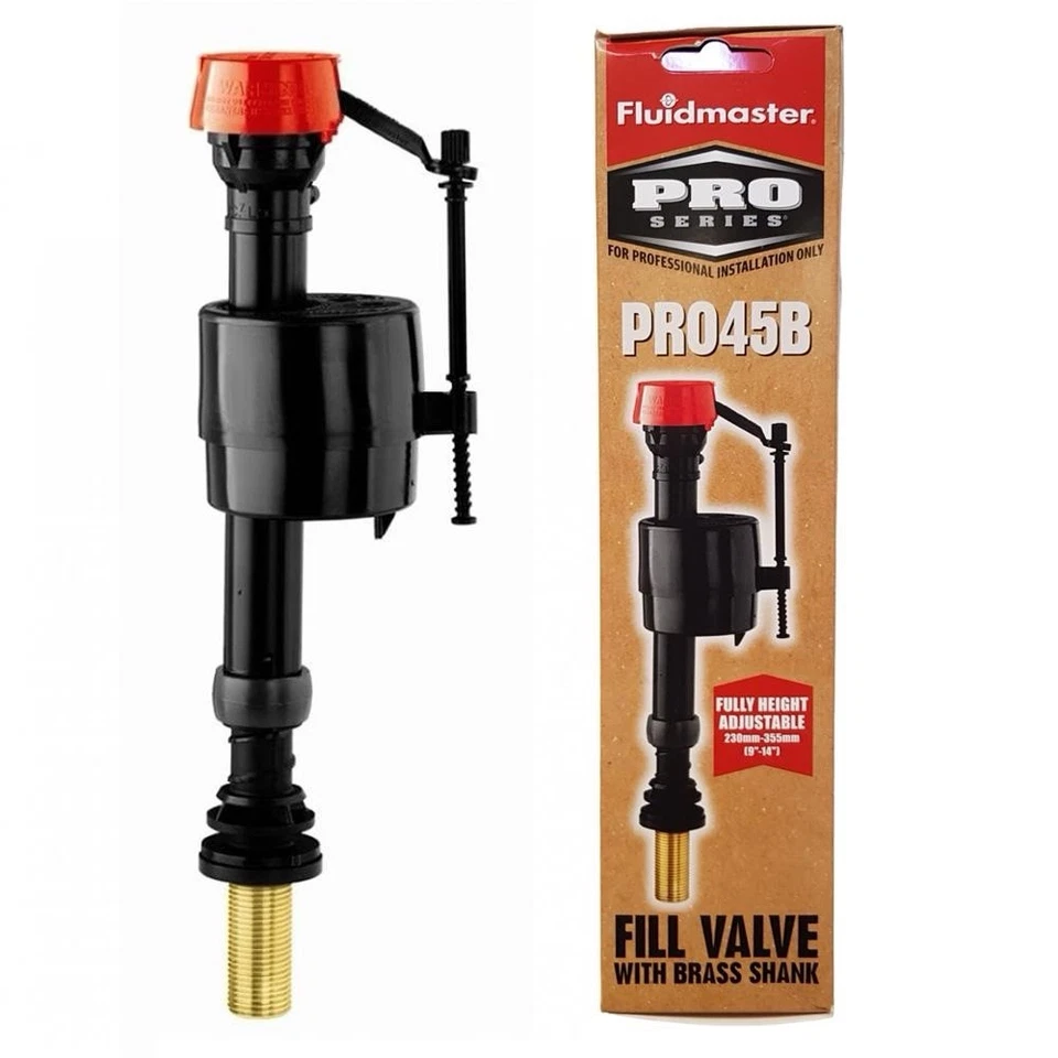 PRO45B Fluidmaster Fill Valve Bottom Entry 1/2" Brass Shank