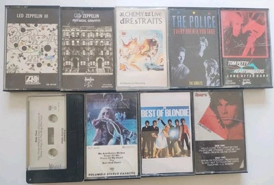 Classic Rock Cassette Lot 8 Led Zeppelin Pink Floyd The Doors Tom Petty - Imagem 1 de 4