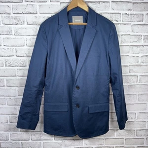 Chaqueta Blazer Everlane Mezcla de Lino Para Hombre Talla 40 Color Azul Marino Dos Bolsillos con Botones - Imagen 1 de 9